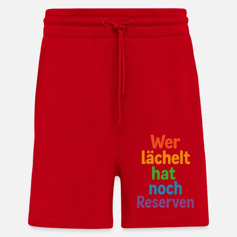 Wer lächelt hat noch Reserven - Shorts - made by SPREAD - Rot
