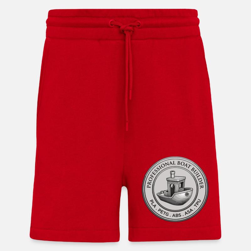 Professional Boat Builder – 3D Druck Emblem - Shorts - made by SPREAD - Rot