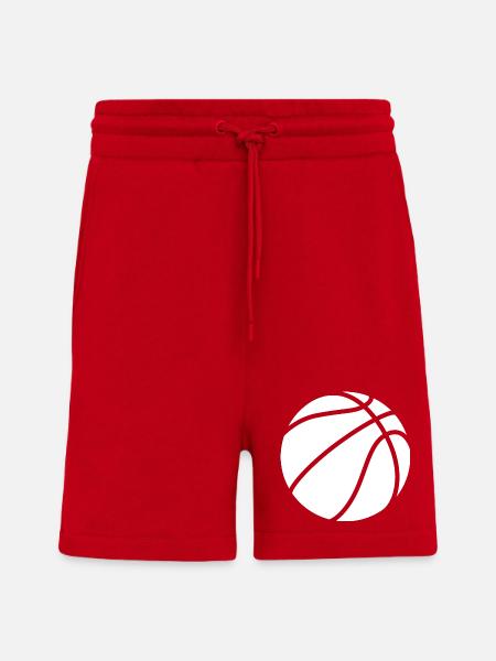 Basketball logo white - Shorts - made by SPREAD - red