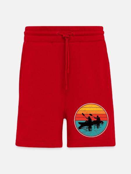 Sunset Kayak Duo Circle - Shorts - made by SPREAD - red