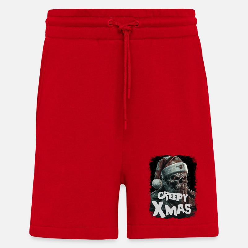 Zombie mit Weihnachtsmütze - Shorts - made by SPREAD - Rot