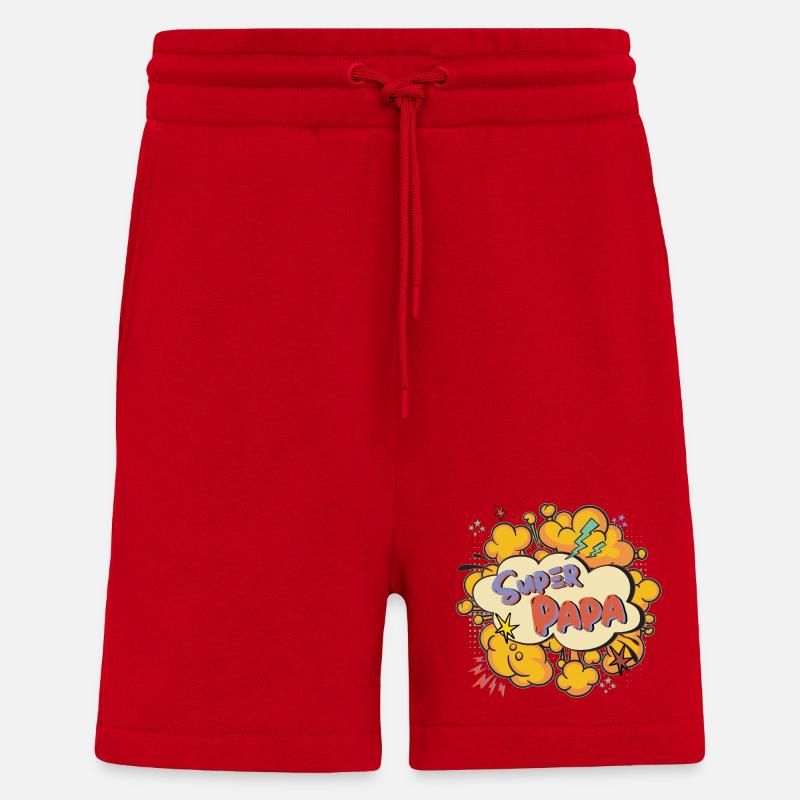 Super Papa Comic Explosion - Shorts - made by SPREAD - Rot