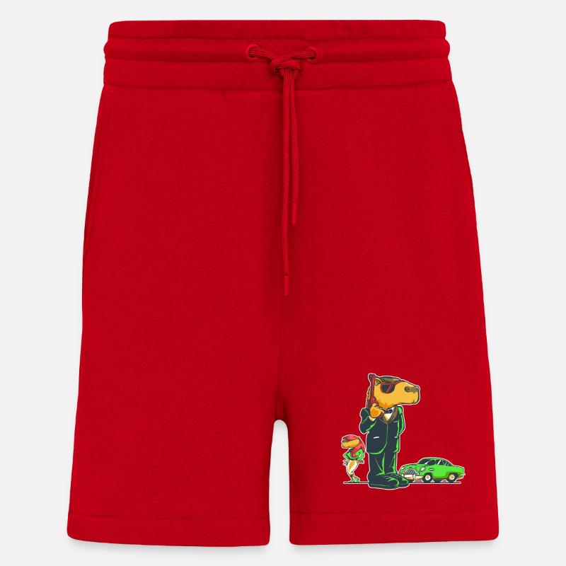 Kapybara-Geheimagent - Shorts - made by SPREAD - Rot