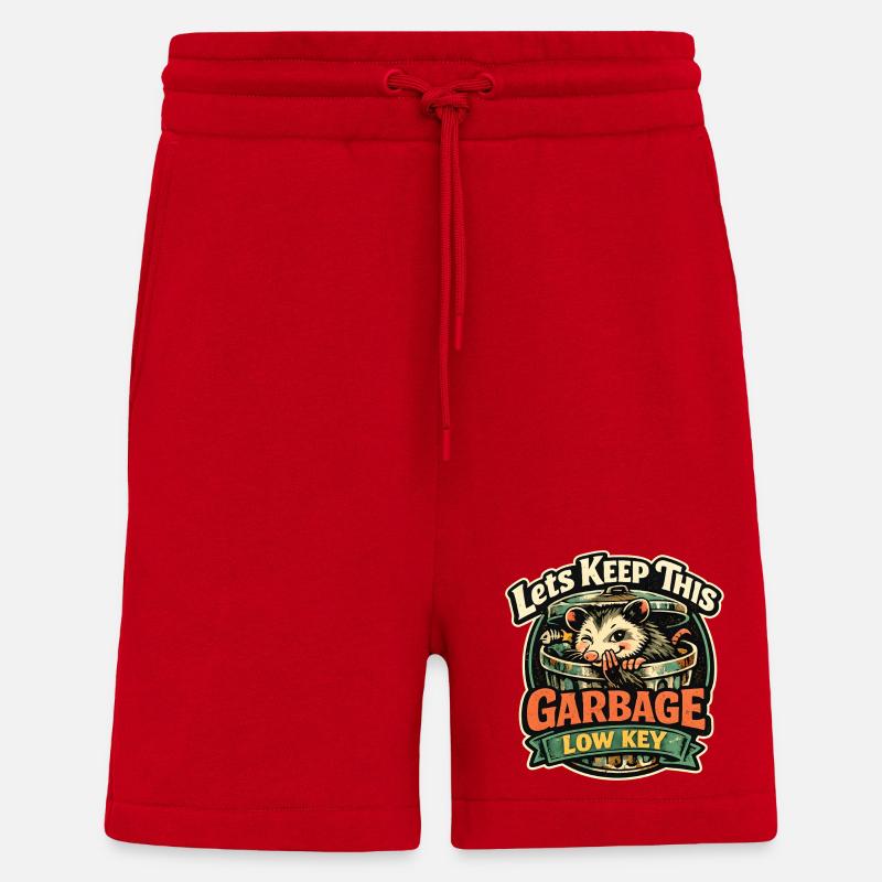 Garbage Low Key Waschbär - Shorts - made by SPREAD - Rot
