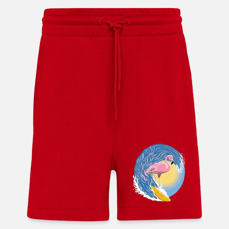 Flamingo-Surfer - Shorts - made by SPREAD - Rot