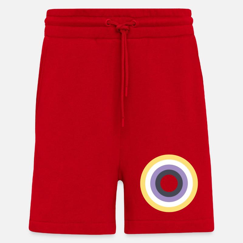 Concentric Ring Palette LGBTQ Non Binary - Shorts - made by SPREAD - red