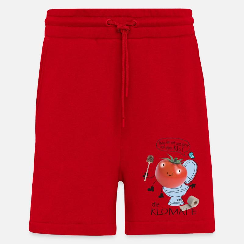 Klomate - Short bio décontracté fabriqué en UE - rouge