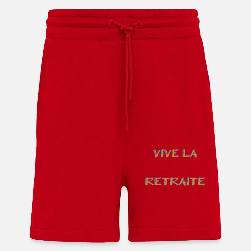 RETRAITE. RETRAITE. RETRAITEE. RETRAITE - Short bio décontracté fabriqué en UE - rouge