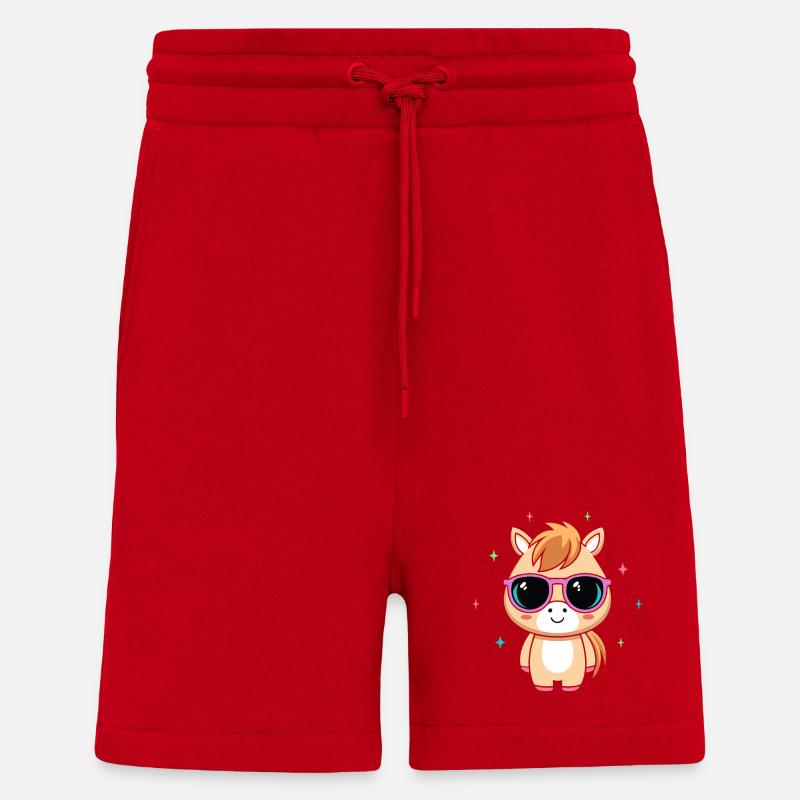 Pony-chic lila Brille - Shorts - made by SPREAD - Rot