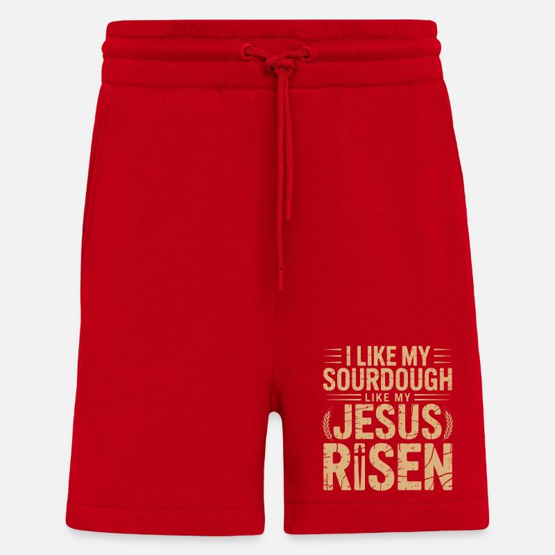 Sourdough Risen Pun Tee - Shorts - made by SPREAD - red