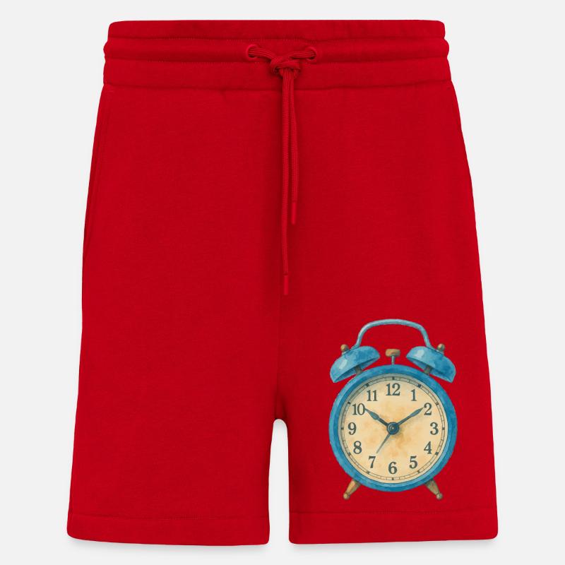 wecker uhr aquarell - Shorts - made by SPREAD - Rot