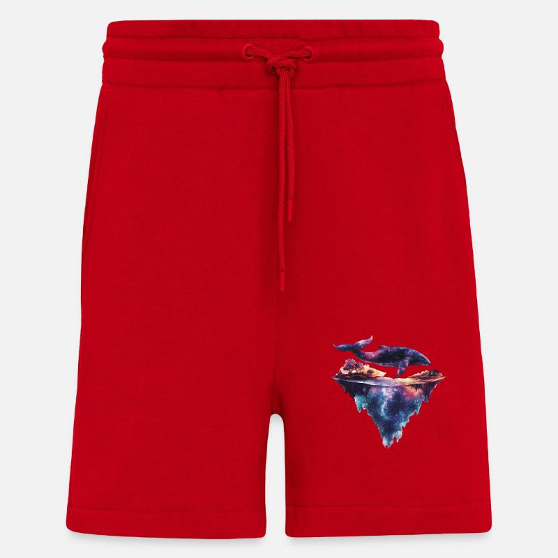 Fantasievoller Wal - Shorts - made by SPREAD - Rot