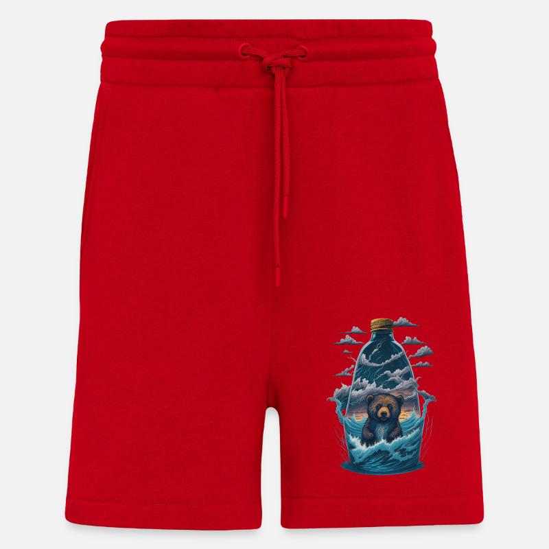 Bear Bottle - Shorts - made by SPREAD - red