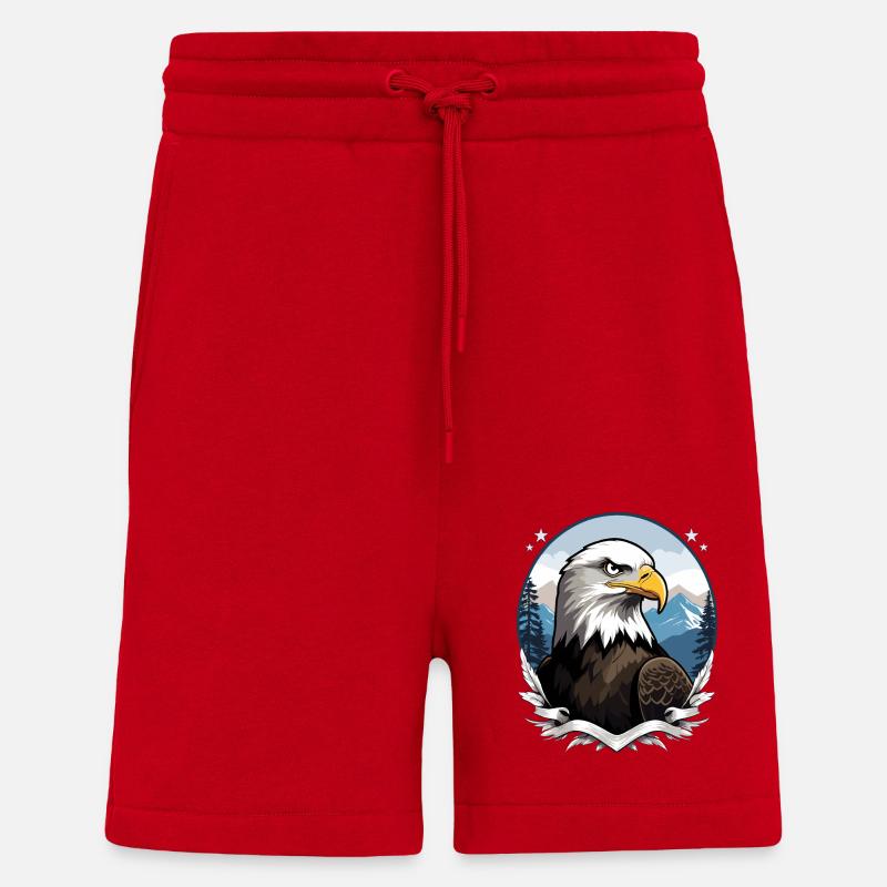 Bald eagle - Shorts - made by SPREAD - red