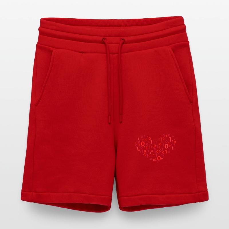 Heart Binary Coding Computer Science Programmer Shorts - made by SPREAD