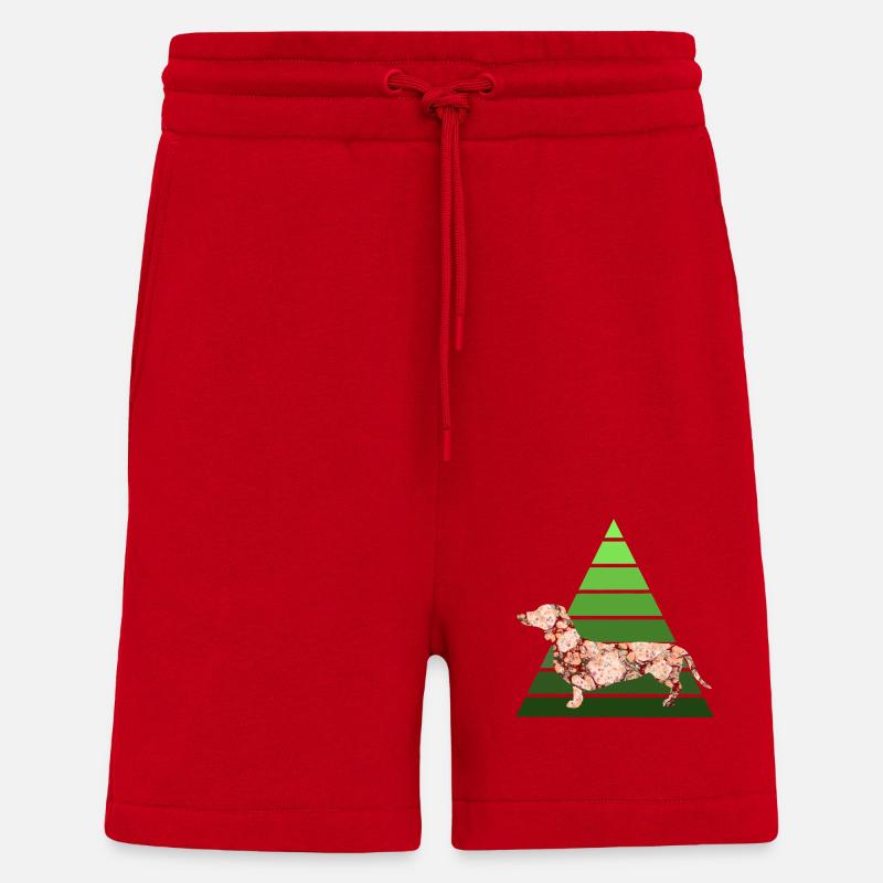 dachshund e 214 - Shorts - made by SPREAD - red