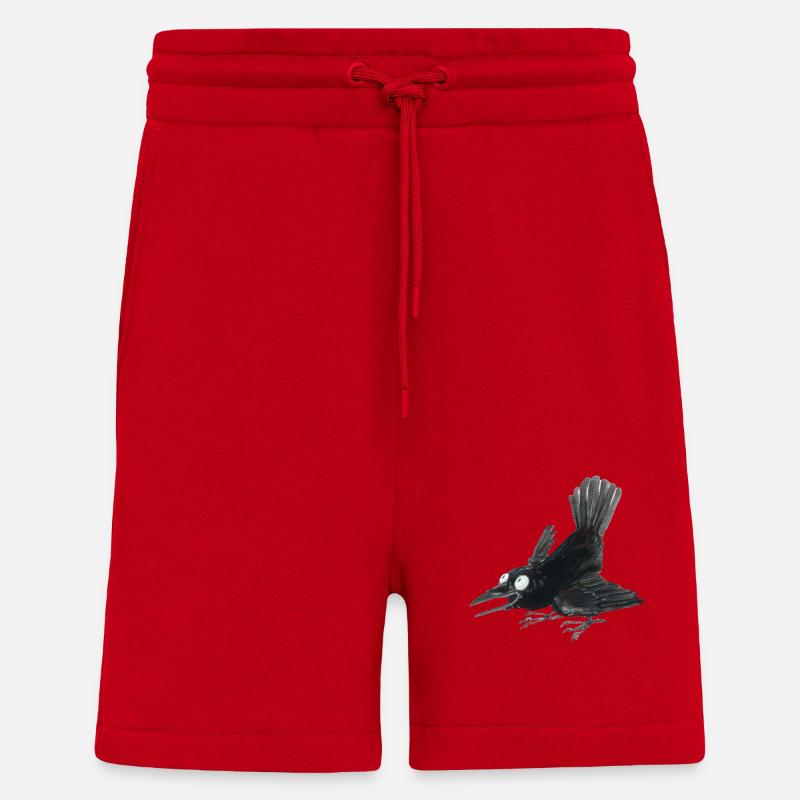 Corbeau 2 - Short bio décontracté fabriqué en UE - rouge