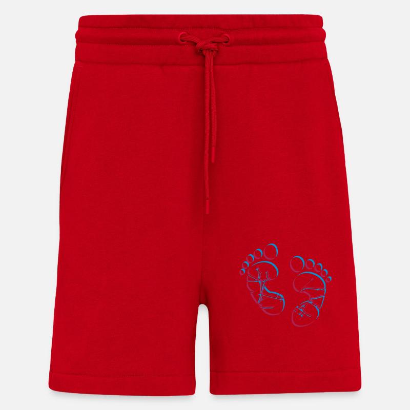 2 couleurs bébé - Short bio décontracté fabriqué en UE - rouge