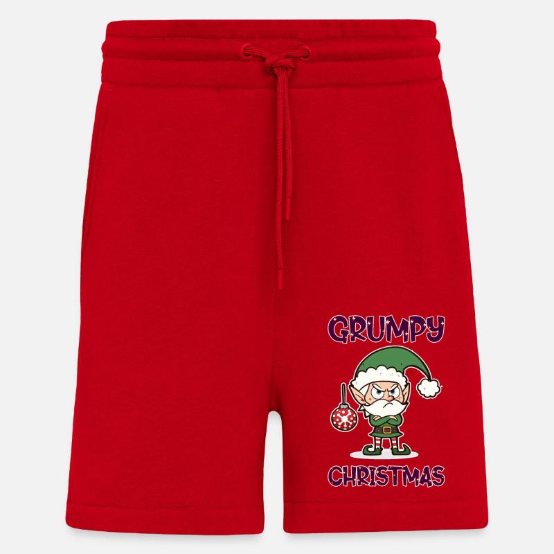 Grumpy Christmas Elf - Shorts - made by SPREAD - red