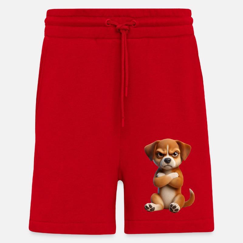 Hund grimmig 1 - Shorts - made by SPREAD - Rot