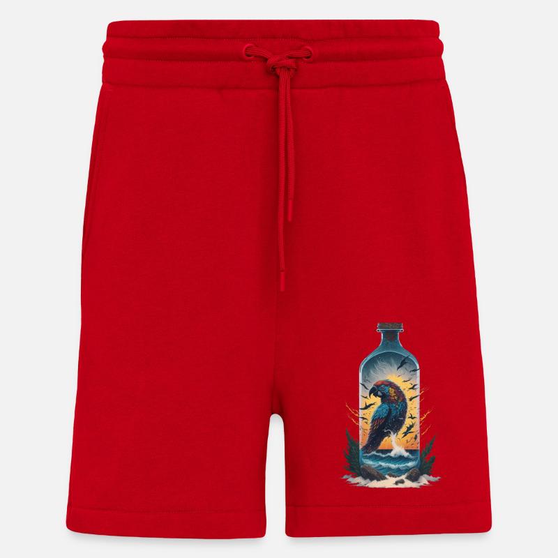 Papagei Flasche - Shorts - made by SPREAD - Rot