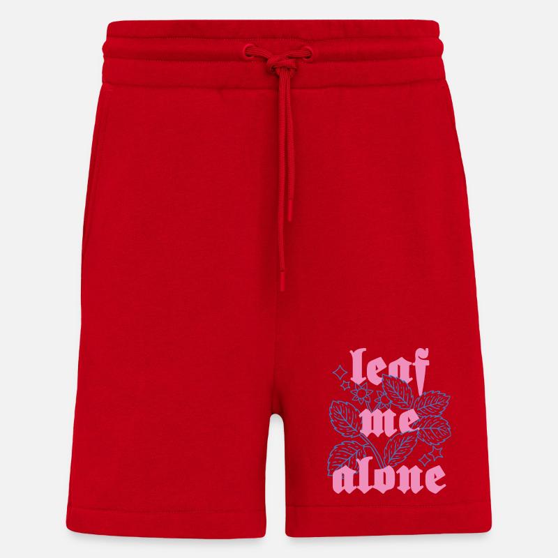 Leaf Me Alone – Botanik mit Attitüde - Shorts - made by SPREAD - Rot