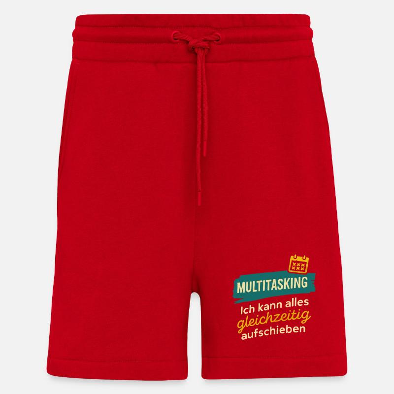 Multitasking – Postpone everything at once - Shorts - made by SPREAD - red