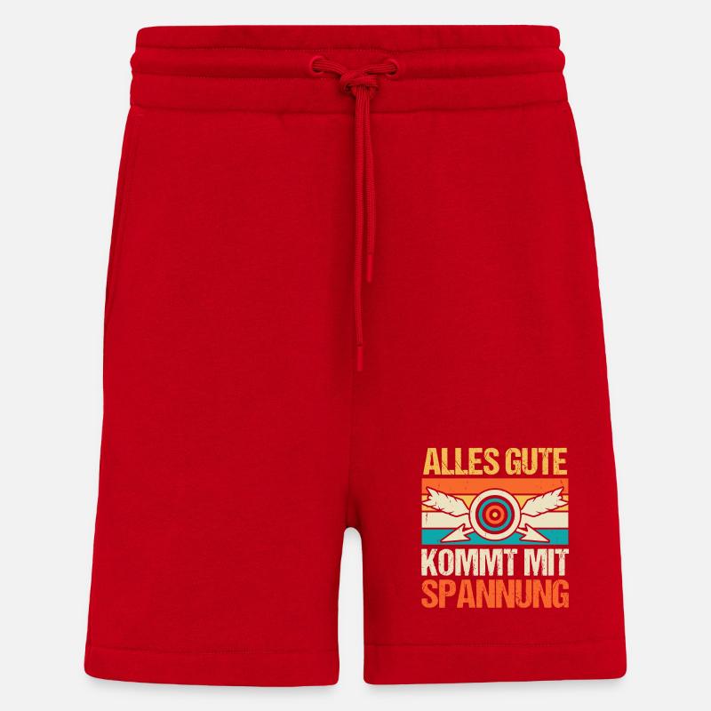 Bogenschütze Bogensport Bogenschießen - Shorts - made by SPREAD - Rot