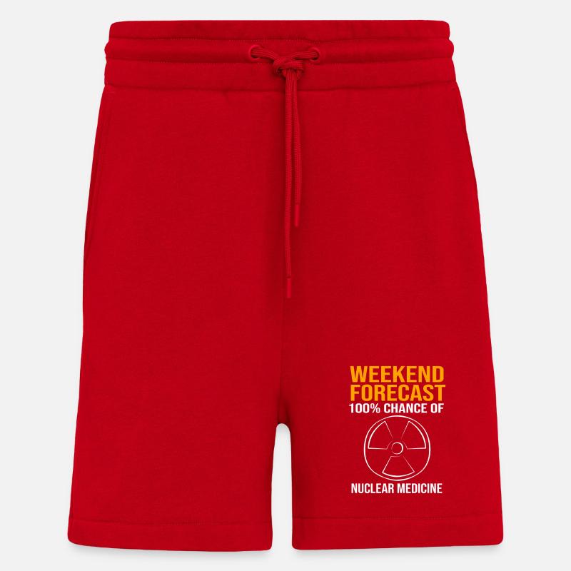 Nuklear Nuklearmedizin Atom Radiologie - Shorts - made by SPREAD - Rot