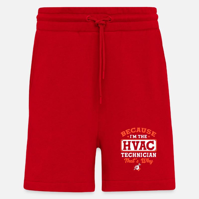 Klimatechniker Techniker Kältetechniker Heizung - Shorts - made by SPREAD - Rot