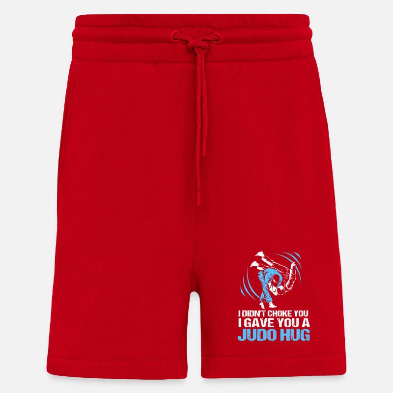 Judo - Short bio décontracté fabriqué en UE - rouge