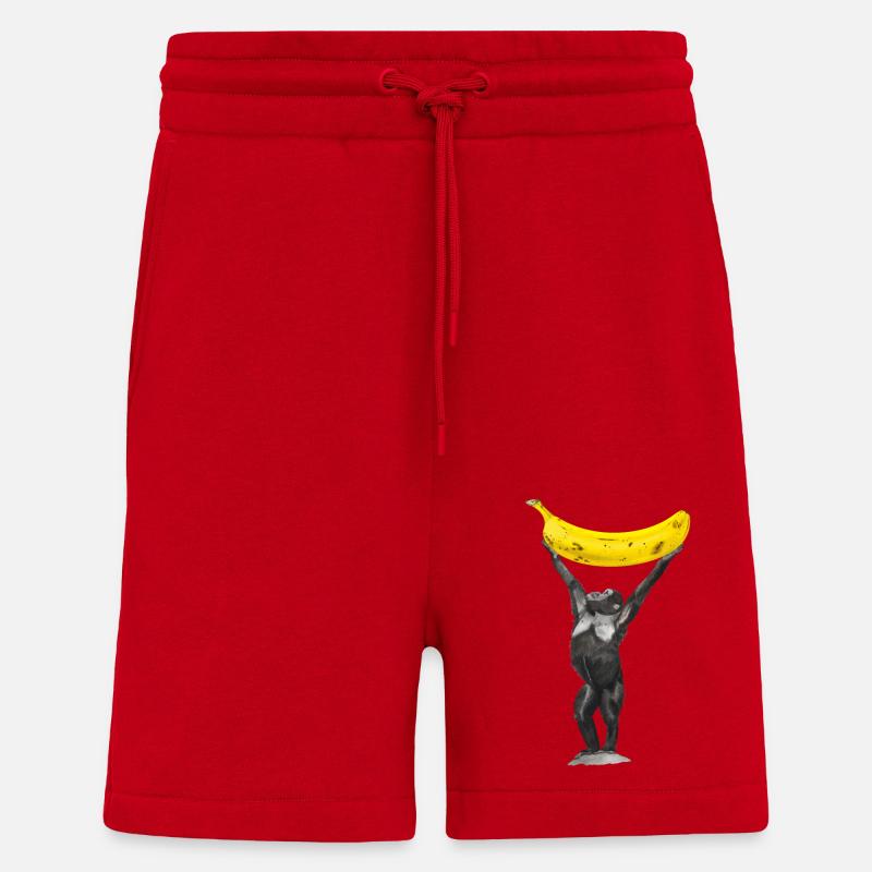 Affe Banane Ape - Shorts - made by SPREAD - Rot