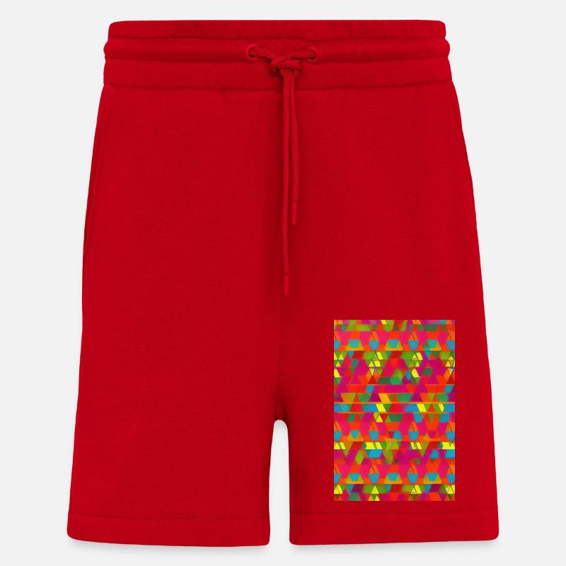 Modèle rétro - Short bio décontracté fabriqué en UE - rouge