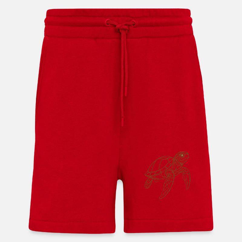 Schlichte filigrane Schildkröte - Shorts - made by SPREAD - Rot