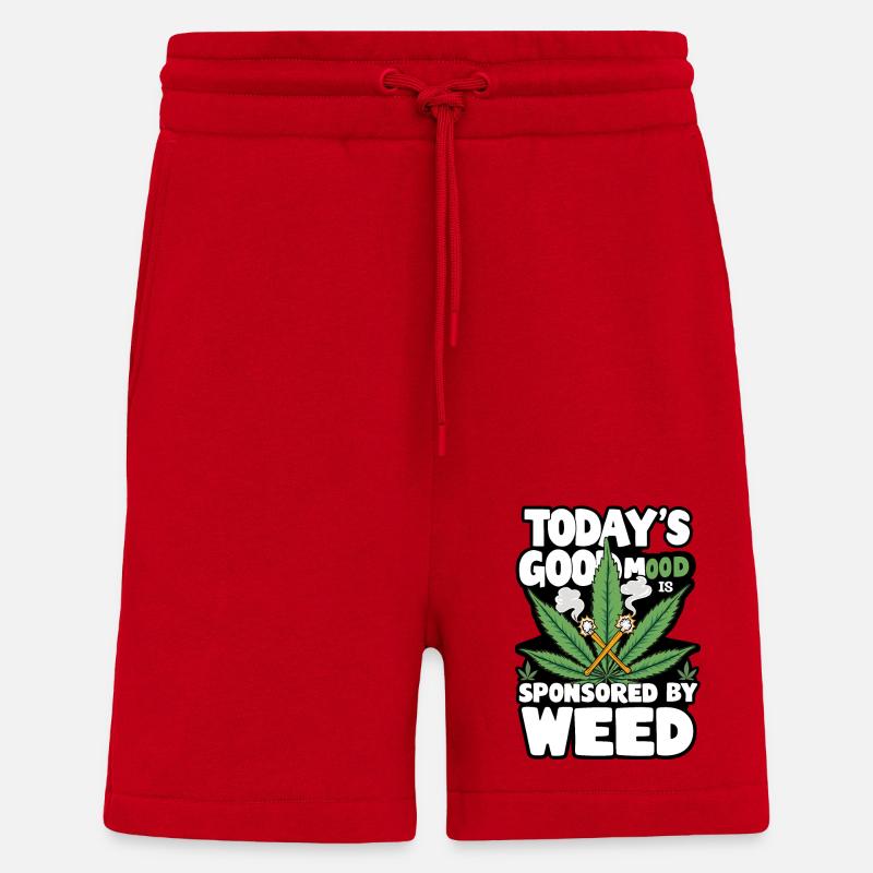 Gute Laune Weed - Shorts - made by SPREAD - Rot