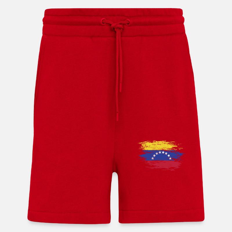 Drapeau du Venezuela utilisé - Short bio décontracté fabriqué en UE - rouge
