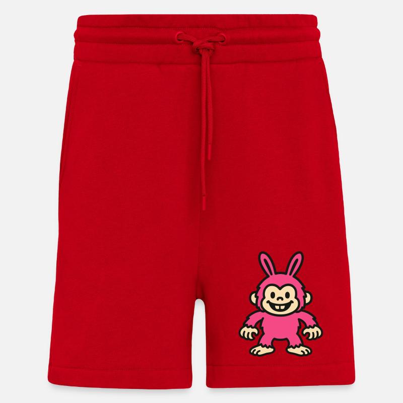 Rabbit Monkey - Shorts - made by SPREAD - red