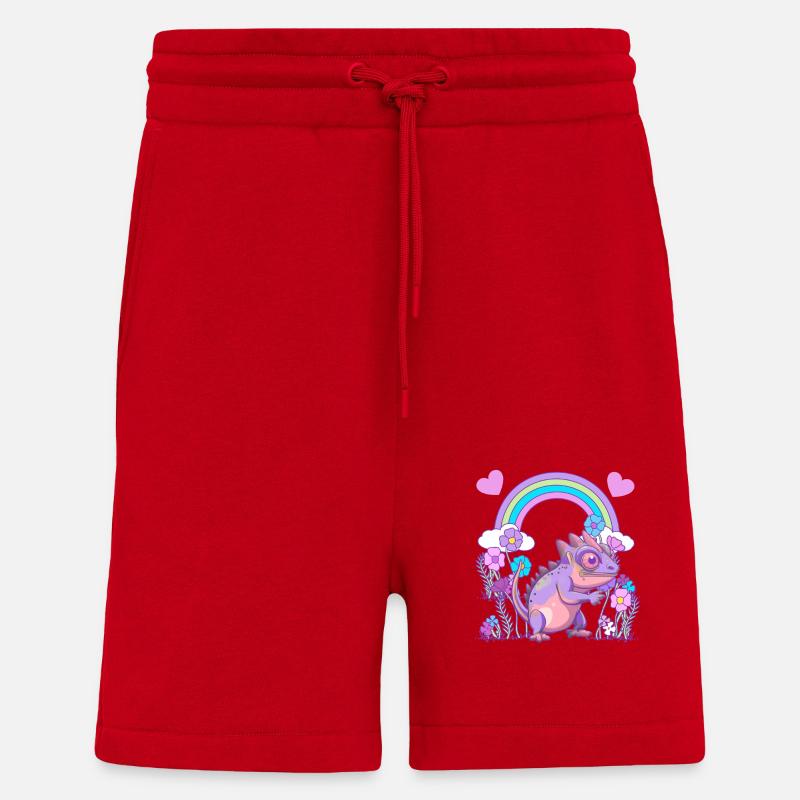 Lizard Dragon Dragon - Shorts - made by SPREAD - red