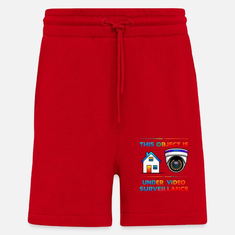 Gebäude Überwachung - Shorts - made by SPREAD - Rot