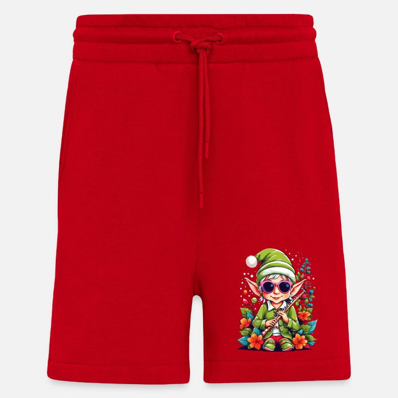 Elfe mit Flöte - Shorts - made by SPREAD - Rot