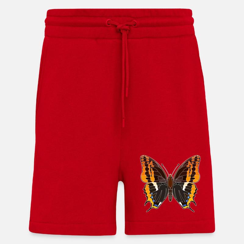 Strawberry tree butterfly - Shorts - made by SPREAD - red