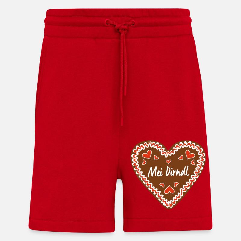 Mei Dirndl Lebkuchenherz - Shorts - made by SPREAD - Rot