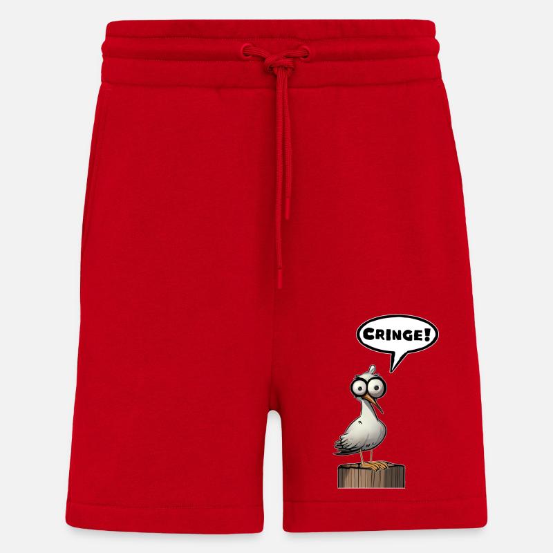 Möwe fremdschämen - Shorts - made by SPREAD - Rot