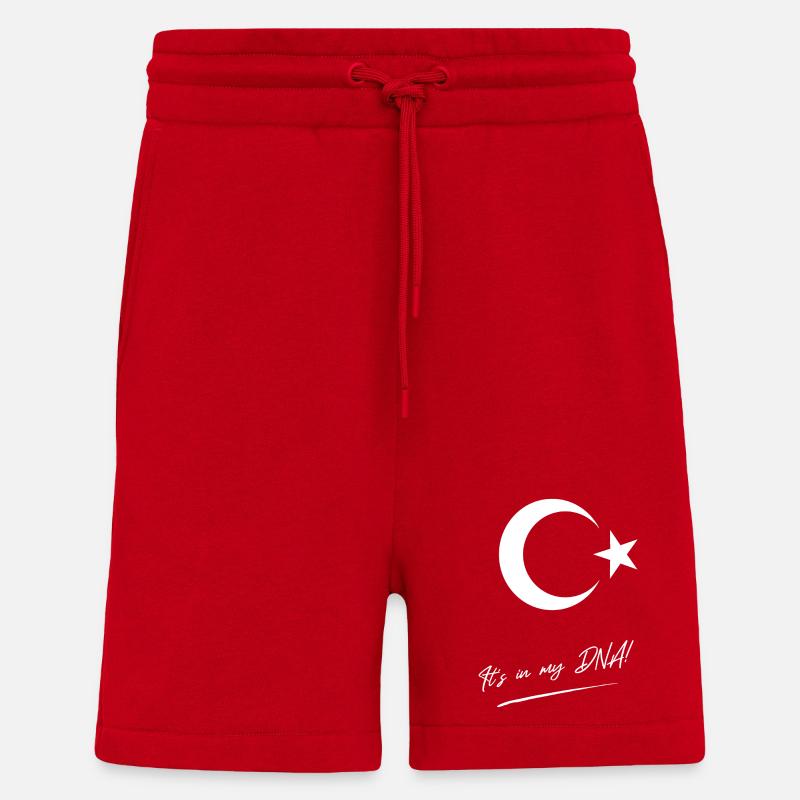 ADN turc – Pride Drapeau turc - Short bio décontracté fabriqué en UE - rouge