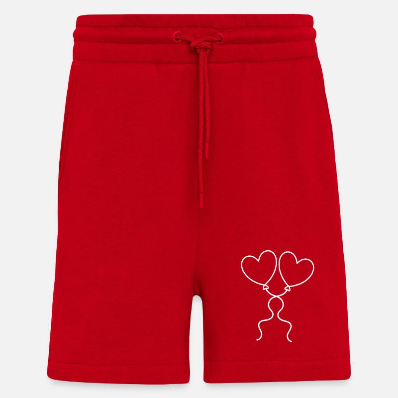 Saint-Valentin, Saint-Valentin, san valentin - Short bio décontracté fabriqué en UE - rouge