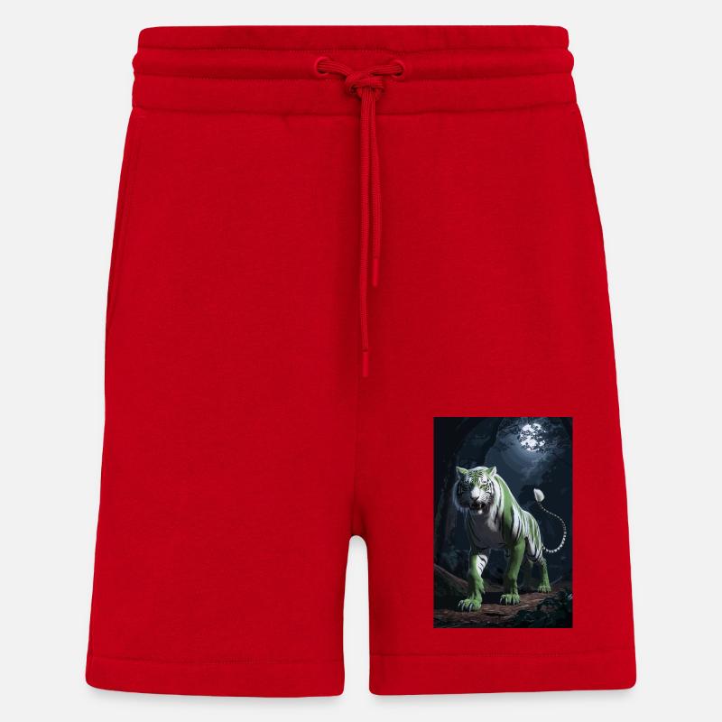 Grüner Tiger - Shorts - made by SPREAD - Rot
