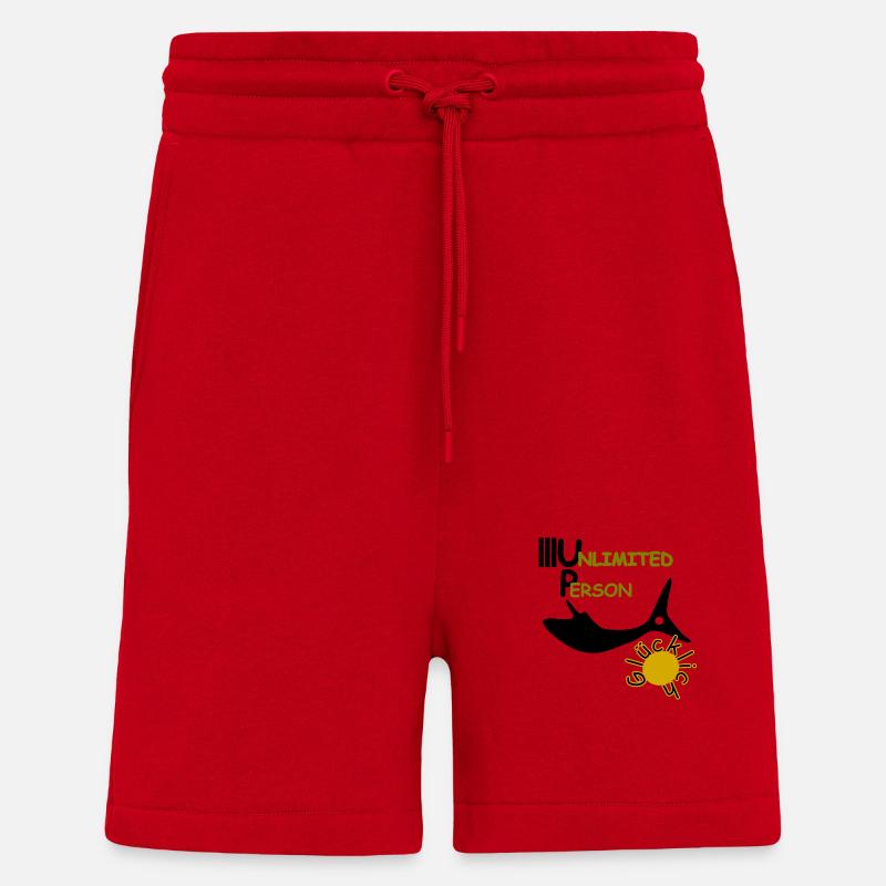 Content - Short bio décontracté fabriqué en UE - rouge