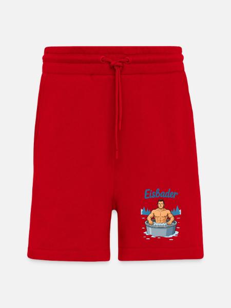 Eisbader Muskelmann im Eisbad - Shorts - made by SPREAD - red