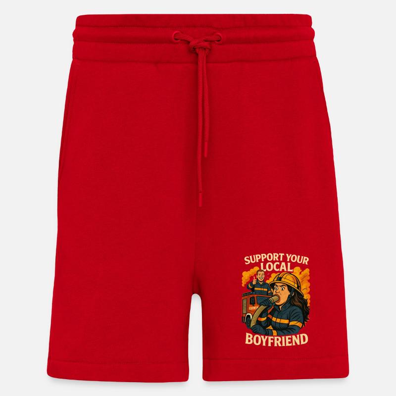 Support your firefighter friend - Shorts - made by SPREAD - red