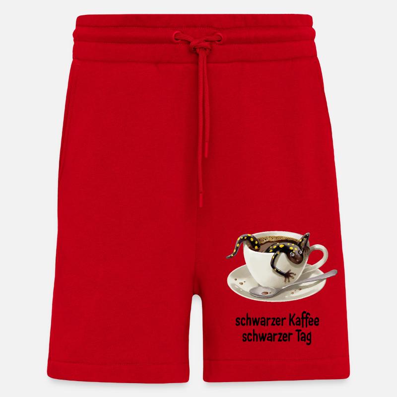Salamandre à café 2 - Short bio décontracté fabriqué en UE - rouge